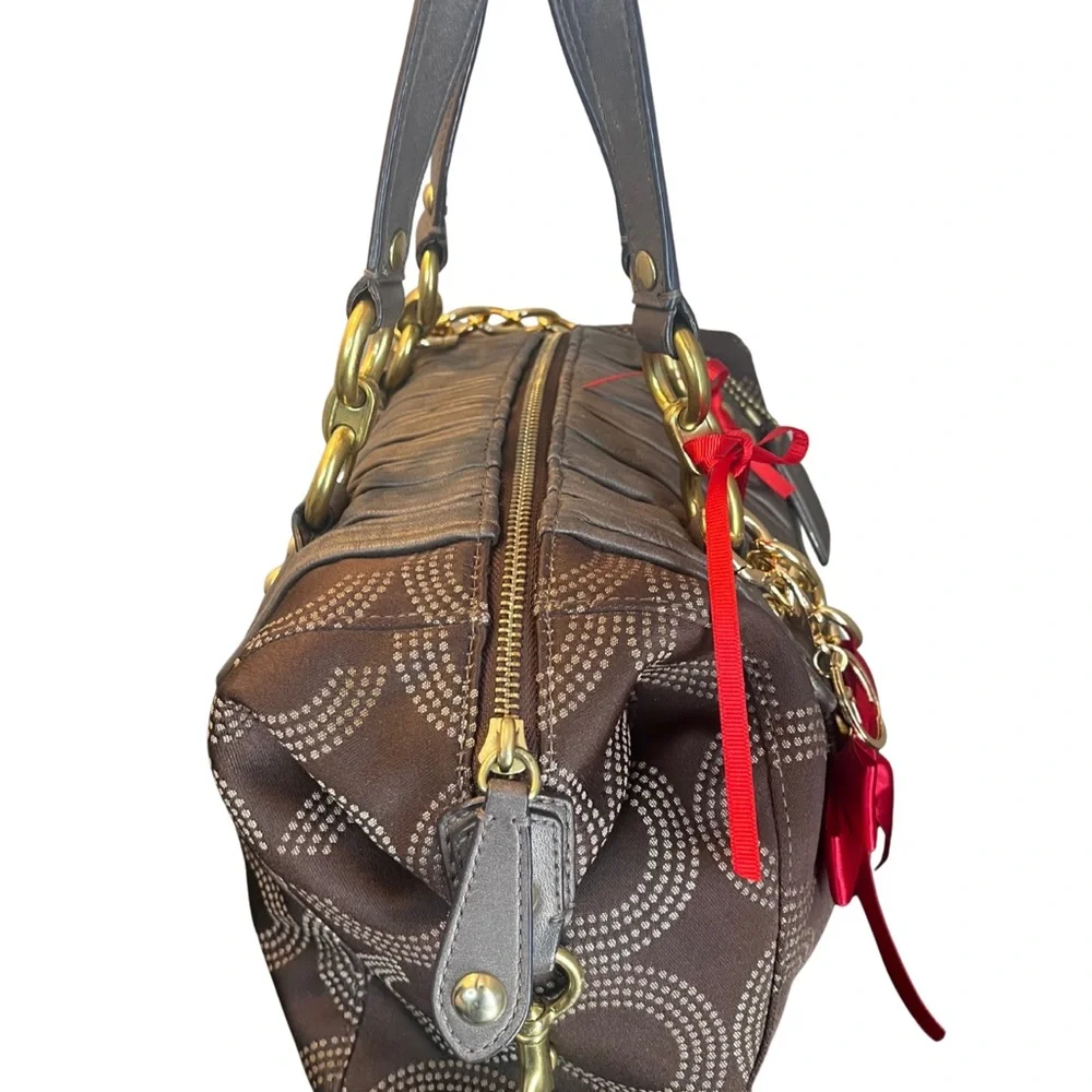 Coach Ashley Chocolate Brown Shoulder Bag - Picture 6 of 13